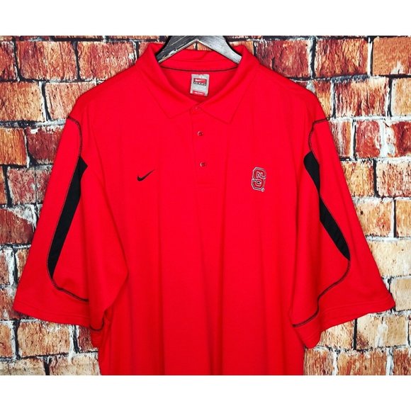 North Carolina State University Wolfpack NCSU Nike Team Fit DRY XXL Red Shirt - Picture 1 of 4